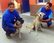 Hiralal and Nem at the Bharatpur clinic