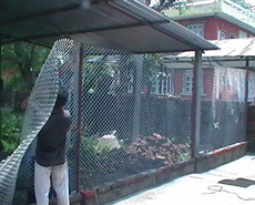 Compound fence nearing completion