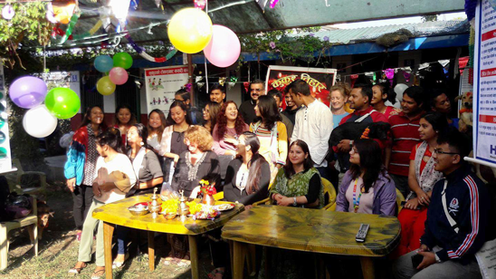 Kukur Tihar celebrations at the Pokhara clinic