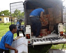 Loading ready for the for the first mission to Gorkha