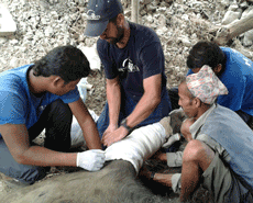 Australian vet, Dr Ben Brown, joined the first HART mission to Sindupalchowk
