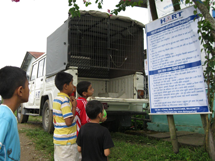 Local children take a keen interest in HART's info poster