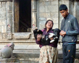 NARWC's GP Dahal with one of the patients