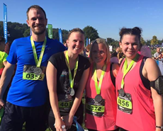 L-R: Matt, Cath, Beth & Emma complete the Reigate 10k